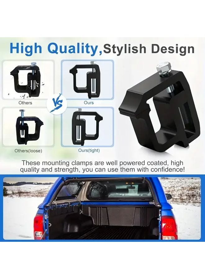 قوس تركيب غطاء سرير الشاحنة الثقيلة مجموعة من 4 قطع لدودج رام F150 تندرا - Image 4